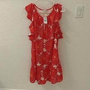 NEW JCrew printed flutter dress